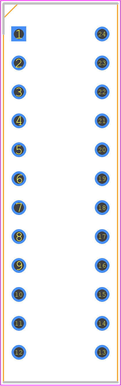 76SB12ST - Grayhill PCB footprint - Dual-In-Line Sockets - Dual-In-Line Sockets - 76SB12ST