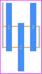 FTS-103-01-L-SV - SAMTEC PCB footprint - Header, Unshrouded - Single Row Staggered SMD Pin - Header, Unshrouded - Single Row Staggered SMD Pin - FTS-103-01-L-SV