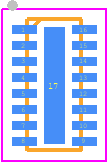EMI9106 - onsemi PCB footprint - Small Outline No-lead - Small Outline No-lead - UDFN16 3.3X1.35 .4P CASE 517BE-01
