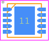 EM8900-V001-DF10B - EM MICROELECTRONIC PCB footprint - Small Outline No-lead - Small Outline No-lead - EM8900