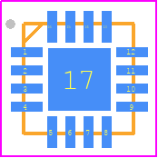 HMC382LP3E - Analog Devices PCB footprint - Quad Flat No-Lead - Quad Flat No-Lead - 16-Lead Lead Frame Chip Scale Package [LFCSP] 3 mm × 3 mm and 0.90 mm Package Height (CP-16-54)..