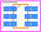 UMH3NFHATN - ROHM Semiconductor PCB footprint - SOT23 (6-Pin) - SOT23 (6-Pin) - UMT6