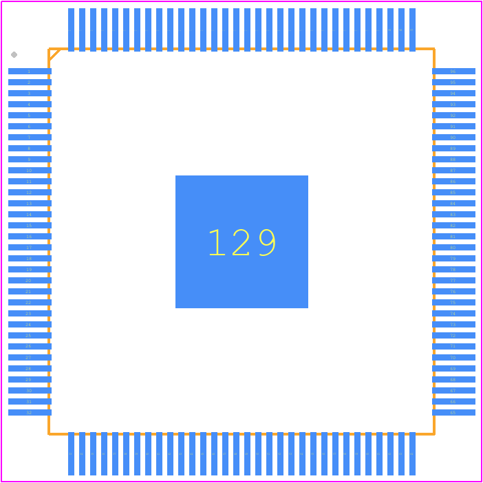 XU216-512-TQ128-C20 - XMOS PCB footprint - Quad Flat Packages - Quad Flat Packages - XU216-512-TQ128-C20
