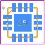 FUSB302B11MPX - onsemi PCB footprint - Quad Flat No-Lead - Quad Flat No-Lead - WQFN14 2.5x2.5, 0.5P CASE 510BR ISSUE O