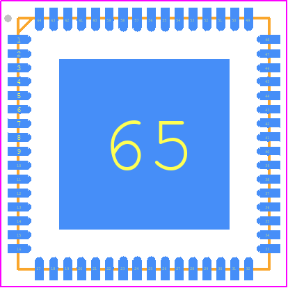 ST25RU3992-BQFT - STMicroelectronics PCB footprint - Quad Flat No-Lead - Quad Flat No-Lead - 64-pin QFN (9mm x 9mm) package