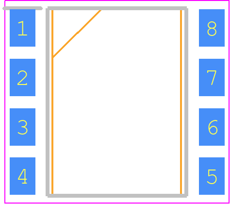 HCPL2630SV - onsemi PCB footprint - Small Outline Packages - Small Outline Packages - 8-Pin DIP_1+