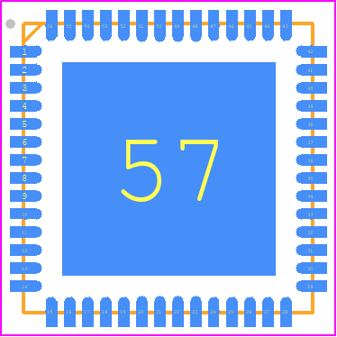 AD7293BCPZ - Analog Devices PCB footprint - Quad Flat No-Lead - Quad Flat No-Lead - CP-56-8