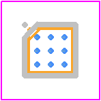 TS4990EIJT - STMicroelectronics PCB footprint - BGA - BGA - CSP P 0.5 mm-2