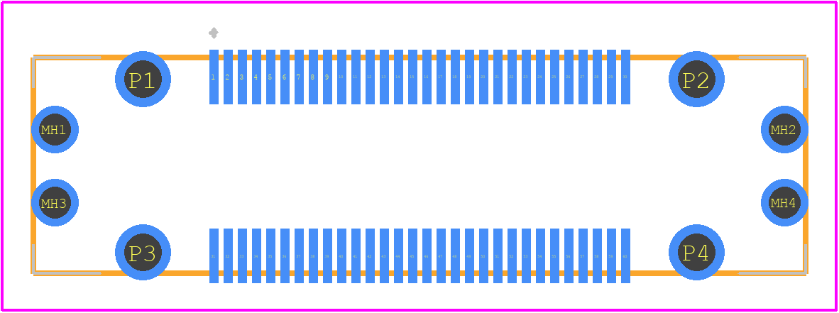FX23-60S-0.5SV10 - Hirose PCB footprint - Other - Other - FX23-60S-0.5SV10-2