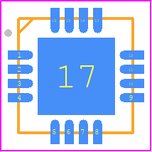 ML620Q132-GD - LAPIS SEMICONDUCTOR PCB footprint - Quad Flat No-Lead - Quad Flat No-Lead - 16pin WQFN