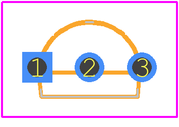 BC548BTA - onsemi PCB footprint - Other - Other - 3-Lead TO-92, 0.2 in-line Ammo ver.