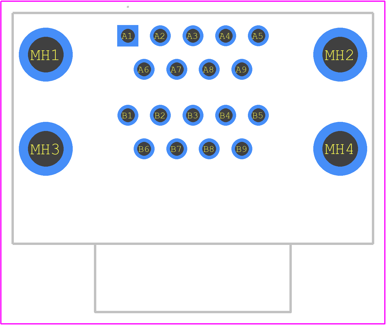 189-009-613R491 - NorComp PCB footprint - Other - Other - 189-009-613R491-1