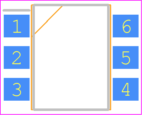 PVN013S-TPBF - Infineon PCB footprint - Small Outline Packages - Small Outline Packages - 6-SMD