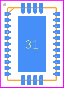 LM76002RNPT - Texas Instruments PCB footprint - Quad Flat No-Lead - Quad Flat No-Lead - RNP0030A wqfn