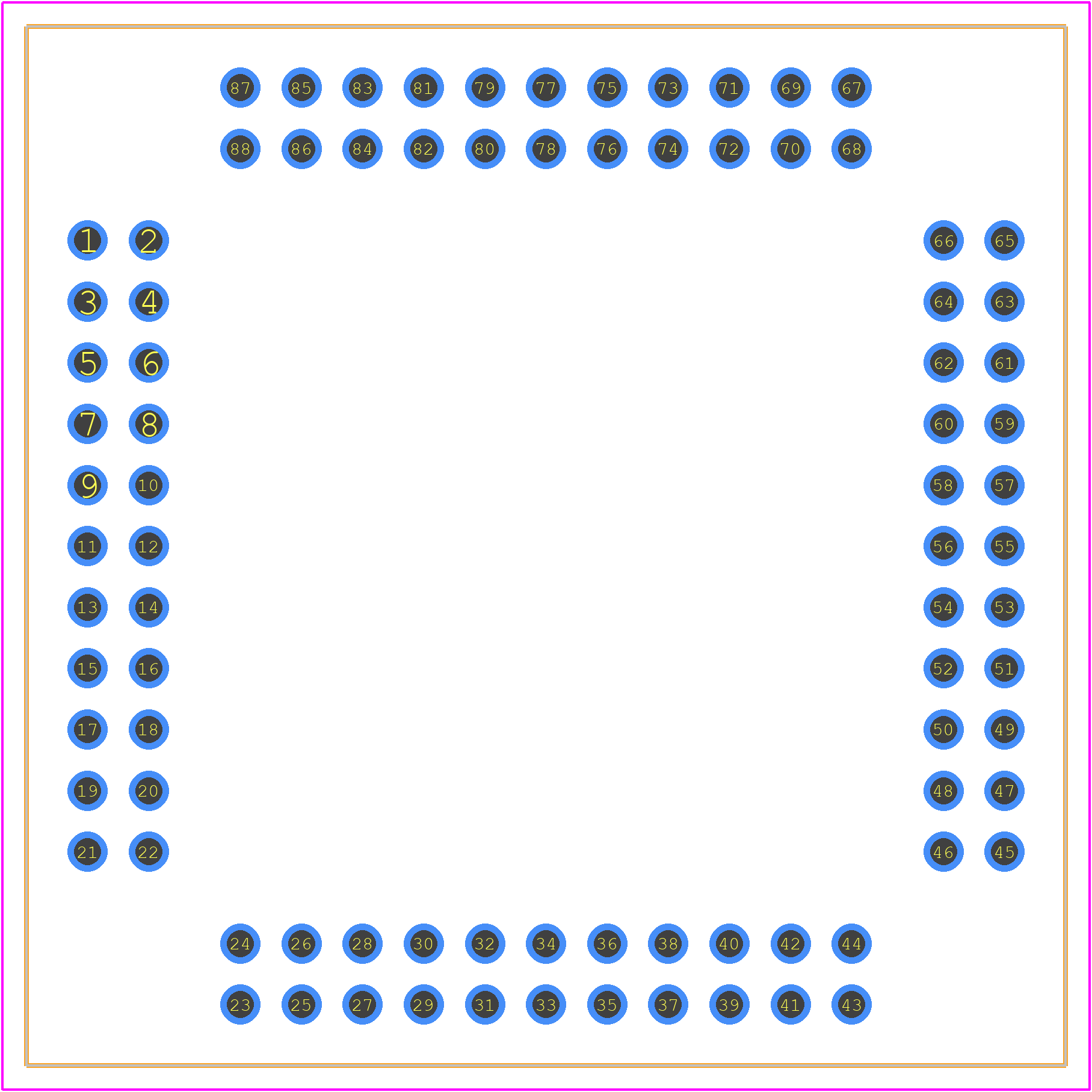 LCQT-QFP0.8-44 - ARIES PCB footprint - Other - Other - LCQT-QFP0.8-44-8