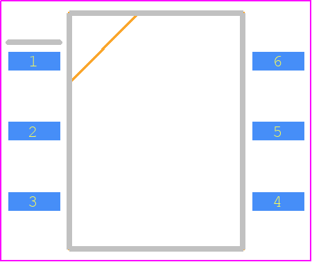 4N35SM - onsemi PCB footprint - SOT23 (6-Pin) - SOT23 (6-Pin) - 4N35SM
