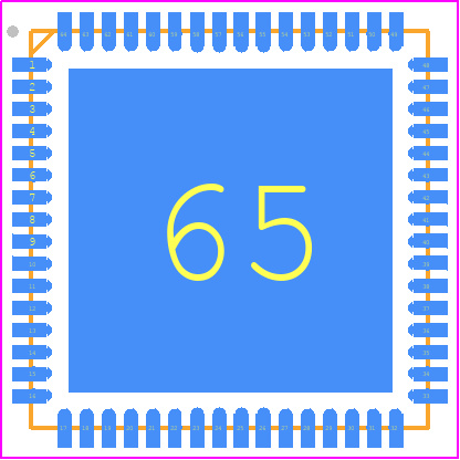 EFM32WG230F256-QFN64 - Silicon Labs PCB footprint - Quad Flat No-Lead - Quad Flat No-Lead - qfn64