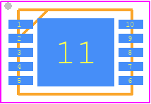 DS2782G+T&R - Analog Devices PCB footprint - Small Outline No-lead - Small Outline No-lead - T1034N+1