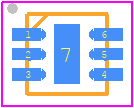 LT3008EDC-3.3#TRPBF - Analog Devices PCB footprint - Small Outline No-lead - Small Outline No-lead - DC6 Package- 6-Lead Plastic DFN (2mm × 2mm)