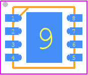 SC4212MLTRT - SEMTECH PCB footprint - Small Outline No-lead - Small Outline No-lead - 3mm x 3mm MLPD-8