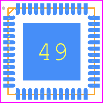S6E1C32C0AGN20000 - Infineon PCB footprint - Quad Flat No-Lead - Quad Flat No-Lead - QFN-48
