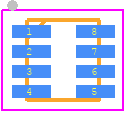 NCT218MTR2G - onsemi PCB footprint - Small Outline No-lead - Small Outline No-lead - WDFN8 2x2 0.5P CASE 511BU ISSUE O