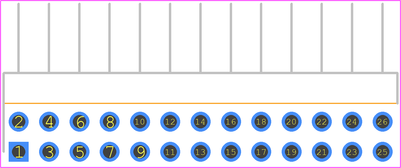 TSW-113-08-F-D-RA - SAMTEC PCB footprint - Header, Unshrouded - Right Angle PTH Pin - Header, Unshrouded - Right Angle PTH Pin - TSW-113-08-F-D-RA