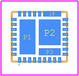 FAN23SV65AMPX - onsemi PCB footprint - Other - Other - PQFN34 5X5.5, 0.5P CASE 483AM ISSUE O_2020