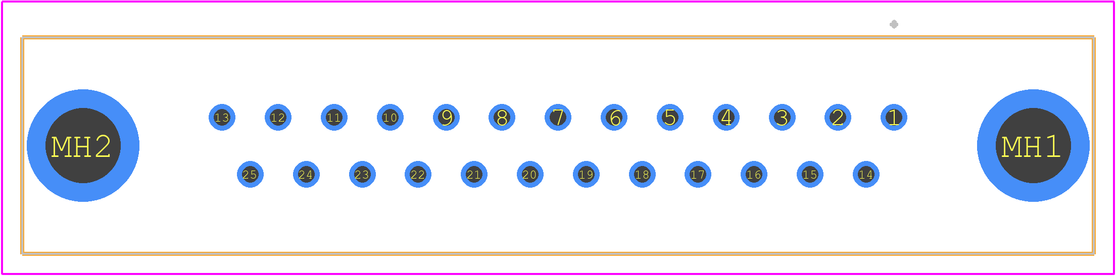 L77SDBH25SOL2RM8C309 - Amphenol PCB footprint - Other - Other - L77SDBH25SOL2RM8C309-1