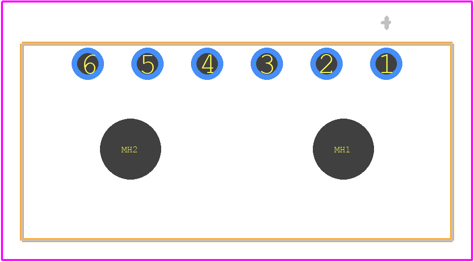0436500601 - Molex PCB footprint - Other - Other - 0436500601-3