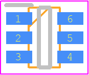 FDC637AN - onsemi PCB footprint - SOT23 (6-Pin) - SOT23 (6-Pin) - TSOT23 6−Lead CASE 419BL ISSUE A
