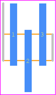 M50-3630342R - Harwin PCB footprint - Header, Unshrouded - Single Row Staggered SMD Pin - Header, Unshrouded - Single Row Staggered SMD Pin - M50-3630342R---