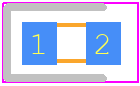 CD0603-B0340R - Bourns PCB footprint - Diodes Chip - Diodes Chip - CD0603-B0340R