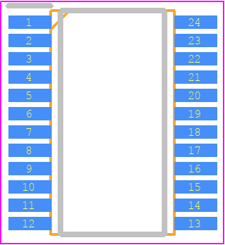 74CDCF2509B01TE - Renesas Electronics PCB footprint - Small Outline Packages - Small Outline Packages - PTSP0024JB-A