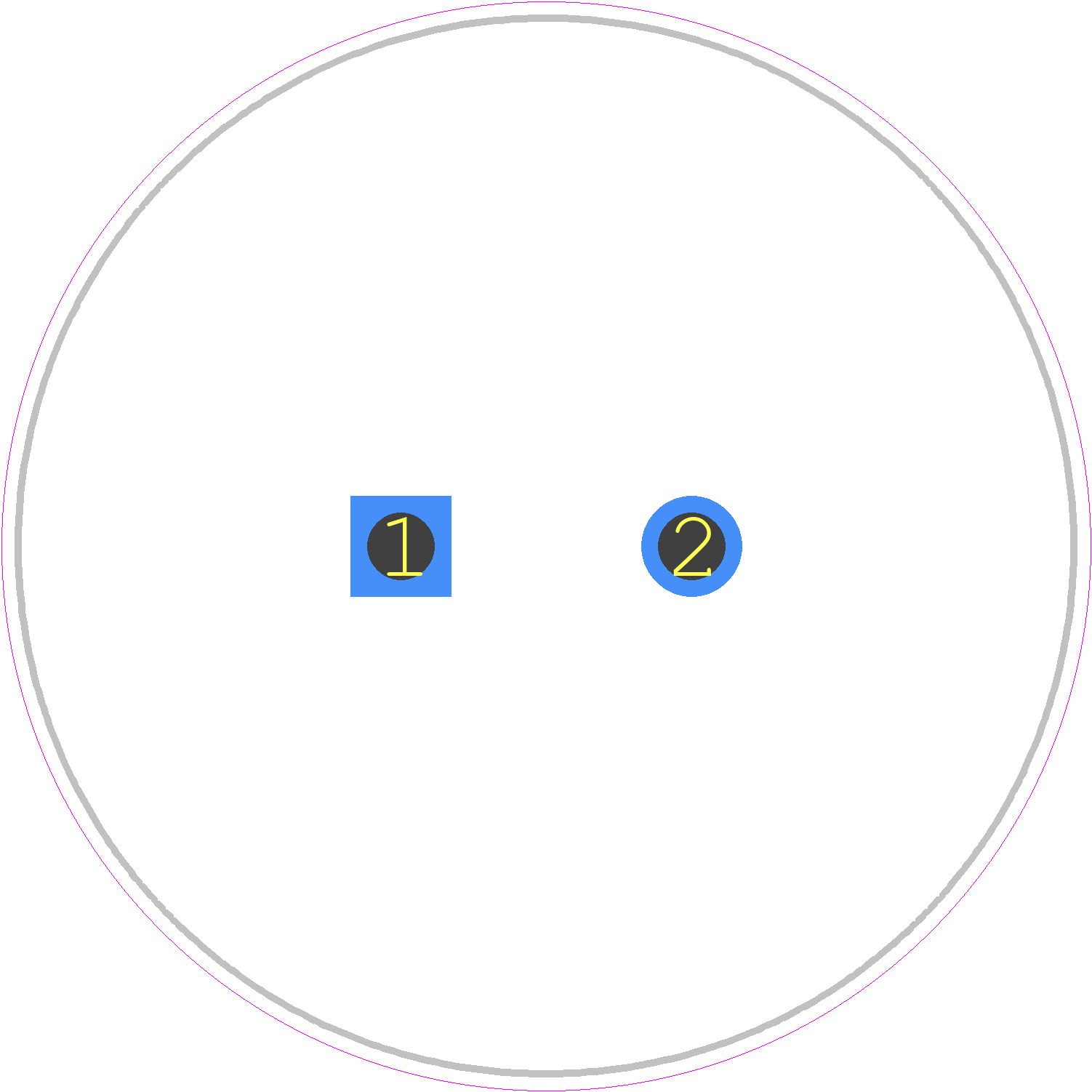 LGN2X221MELC50 - Nichicon PCB footprint - Capacitor, Polarized Radial Diameter - Capacitor, Polarized Radial Diameter - LG (36.5X52)
