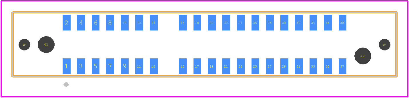 MECF-20-01-L-DV-WT - SAMTEC PCB footprint - Other - Other - MECF-20-01-L-DV-WT