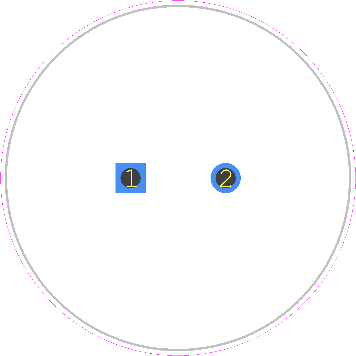 B43640B5567M000 - TDK PCB footprint - Capacitor, Polarized Radial Diameter - Capacitor, Polarized Radial Diameter - B43640 (35 x 40)