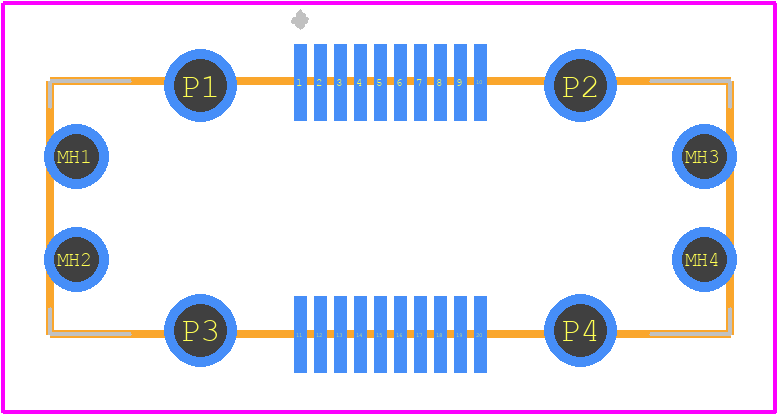 FX23-20S-0.5SV10 - Hirose PCB footprint - Other - Other - FX23-20S-0.5SV10-2