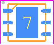 LD39100PU33RY - STMicroelectronics PCB footprint - Small Outline No-lead - Small Outline No-lead - DFN6(3X3)_1