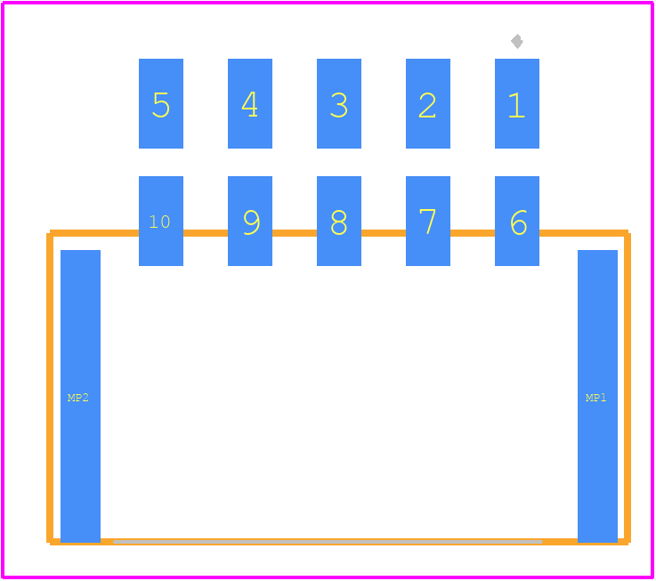105405-1110 - Molex PCB footprint - Other - Other - 105405-1110-2