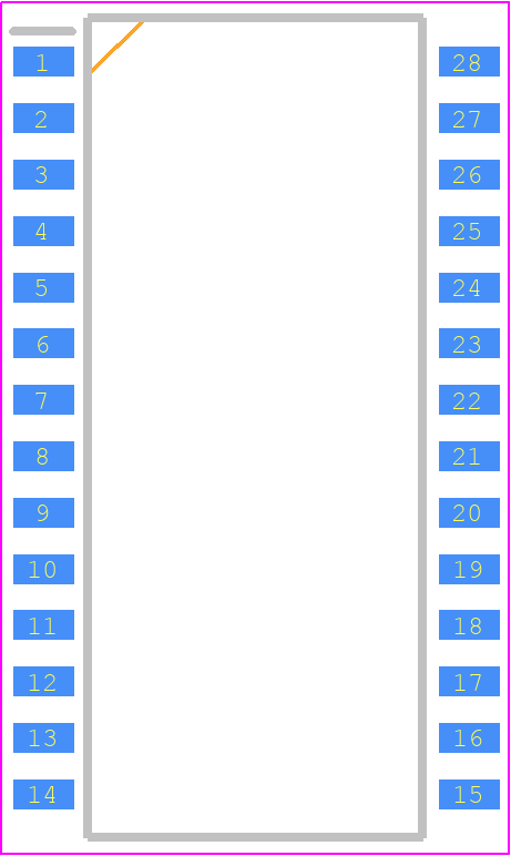 BS2130F-G - ROHM Semiconductor PCB footprint - Small Outline Packages - Small Outline Packages - SOP-28