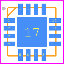 MP2610ER-LF-P - Monolithic Power Systems (MPS) PCB footprint - Quad Flat No-Lead - Quad Flat No-Lead - QFN17