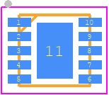 CDDFN10-3304NA - Bourns PCB footprint - Small Outline No-lead - Small Outline No-lead - DFN10