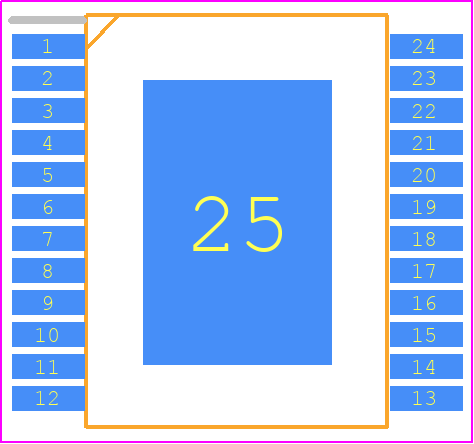 VNQ5E160AK-E - STMicroelectronics PCB footprint - Small Outline Packages - Small Outline Packages - PowerSSO-24-D