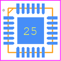 RT1711PGQW - RICHTEK PCB footprint - Quad Flat No-Lead - Quad Flat No-Lead - W-Type 24L QFN 3.5x3.5 Package