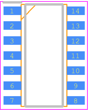 SI4010-C2-GSR - Silicon Labs PCB footprint - Small Outline Packages - Small Outline Packages - 14-PIN SOIC