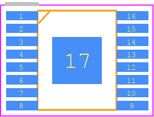 MAX15046BAEE+T - Analog Devices PCB footprint - Small Outline Packages - Small Outline Packages - E16E+9