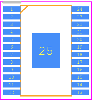 TLC5948APWP - Texas Instruments PCB footprint - Small Outline Packages - Small Outline Packages - PWP0024P