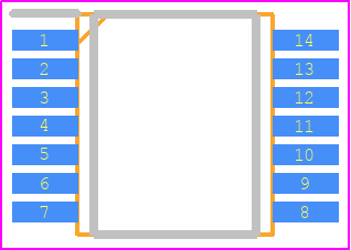 HEF4069UBTT,118 - Nexperia PCB footprint - Small Outline Packages - Small Outline Packages - SOT402-1