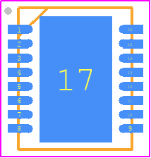 M41T00AUDD1F - STMicroelectronics PCB footprint - Small Outline No-lead - Small Outline No-lead - DFN16 (5 mm x 4 mm)